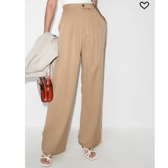 Reformation Mason High Waist Wide Leg Trouser Pants Size 8 - Picture 1 of 12